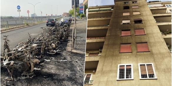 Roma, decine di moto bruciate nella notte: si cerca il piromane