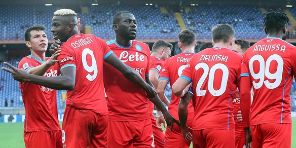 Sampdoria-Napoli 0-4: Osimhen show, Spalletti torna primo a punteggio pieno