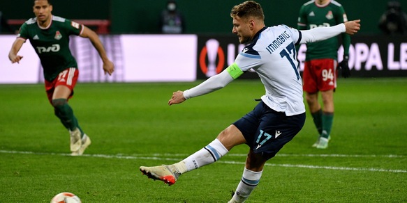 Lokomotiv Mosca-Lazio 0-3: bis di Immobile su rigore e Pedro-gol