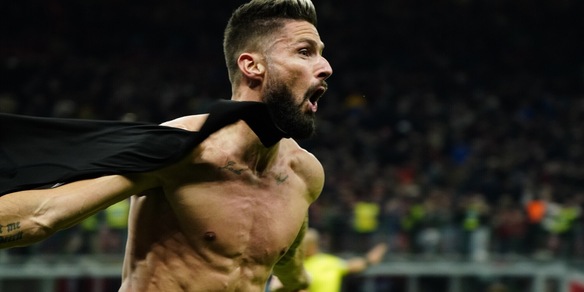 Giroud, esulta in un altro modo