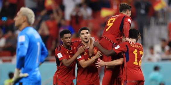 Spagna spettacolo trionfale: sette gol al Costa Rica