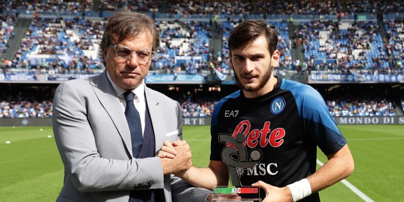 Kvaratskhelia, Giuntoli chiude la porta: "Zero chance che lasci Napoli"