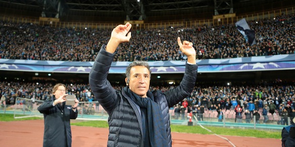 Napoli-Real Madrid, Careca saluta la Curva B