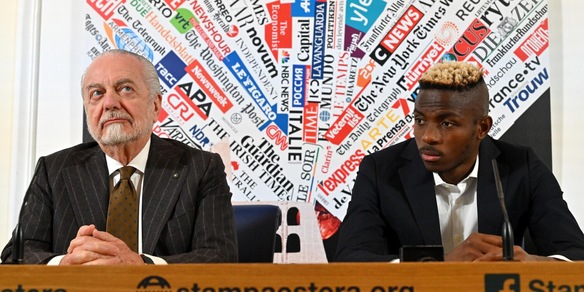 Napoli, De Laurentiis indagato per falso in bilancio per l'affare Osimhen