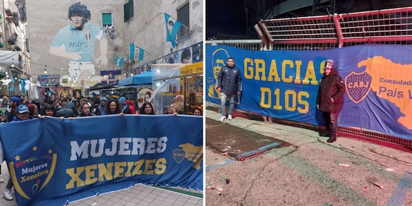 Anniversario Maradona, dallo stadio al murale: che show dei tifosi del Boca