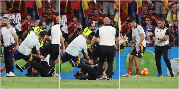 Morata e la scivolata dello steward: incredibile dopo Spagna-Francia