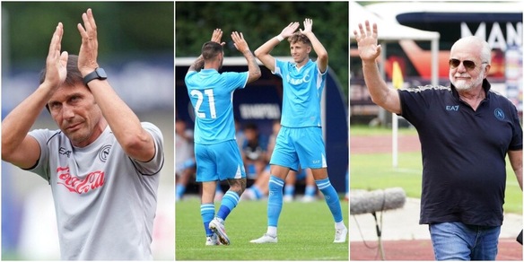 Napoli, le foto dell'amichevole a Dimaro con il Mantova di Possanzini