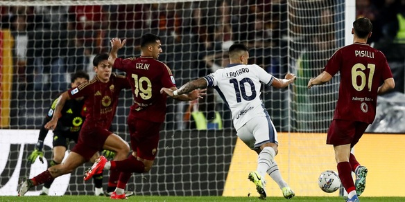 Roma-Inter, Lautaro decide il posticipo dell'Olimpico. Rivivi il LIVE