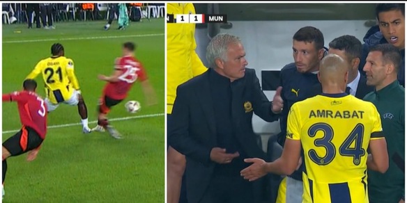 Mourinho furioso in Fenerbahce-Manchester United: chiede un rigore e viene espulso!