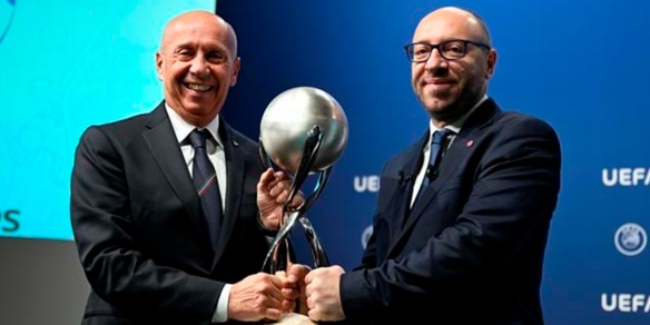 Uefa, il trofeo Maurice Burlaz per la prima volta alla Figc