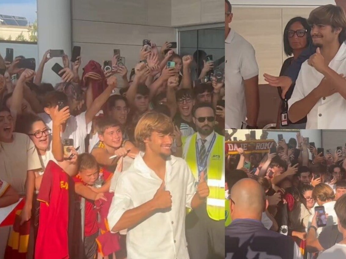 Rodrigo Mora atterrato a Roma, bagno di folla dei tifosi: ora visite mediche e firma VIDEO