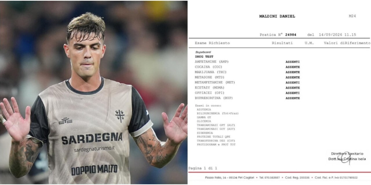 <p>Esami tossicologici online: Maldini pubblica tutto sui social</p>