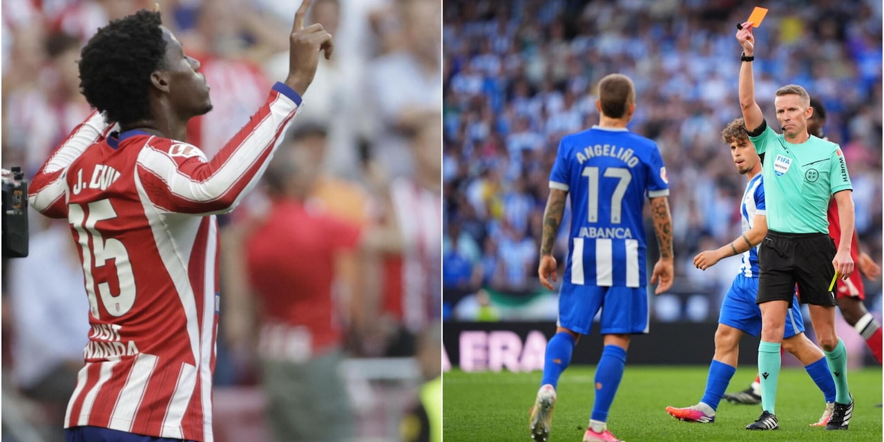 Atletico e Siviglia restano nella scia di Barça e Real: David segna, Angeliño viene espulso