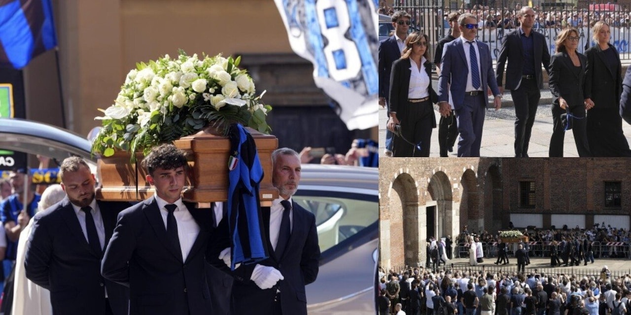 L'ultimo saluto a Mazzola a Milano: applausi dei tifosi dell'Inter per i dirigenti della Juve