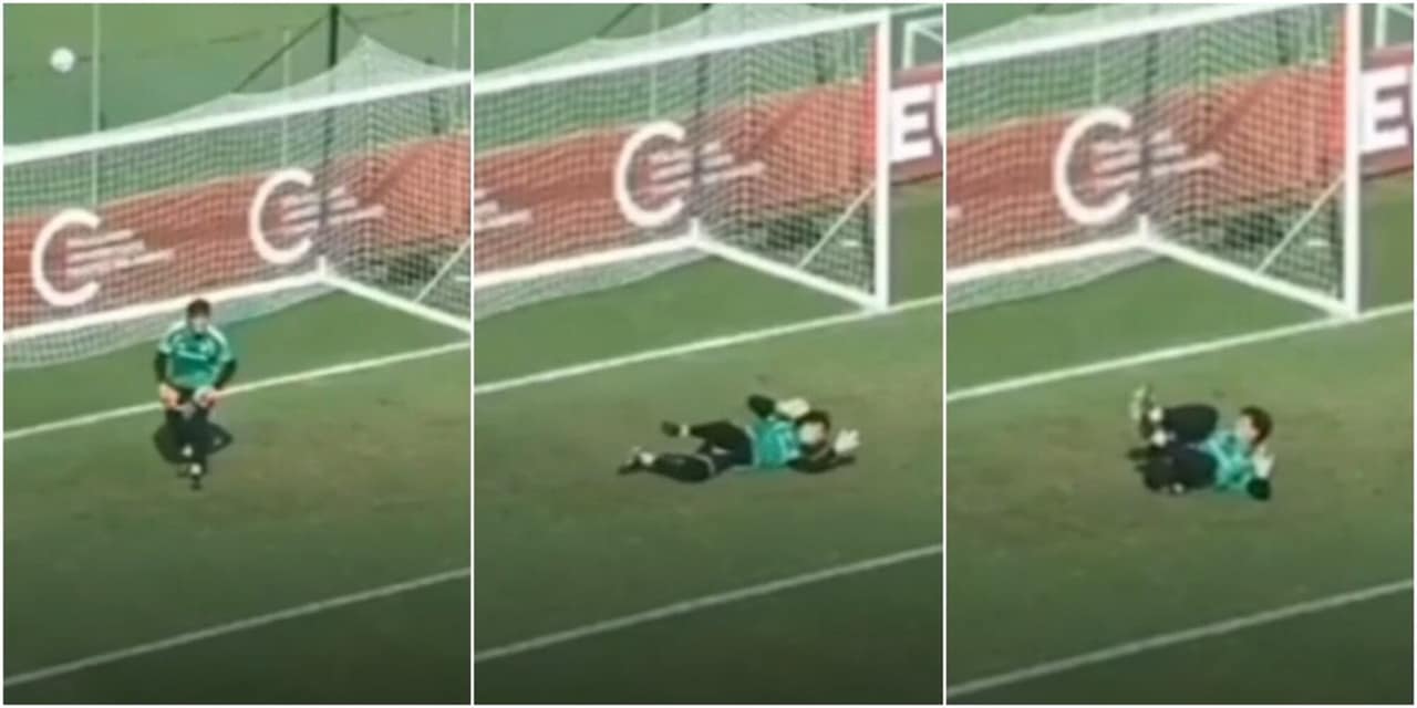 Il momento esatto dell'infortunio di Svilar a Trigoria: si tuffa a terra e... VIDEO