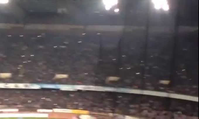 Napoli-Milan, l'urlo del San Paolo al gol di Insigne