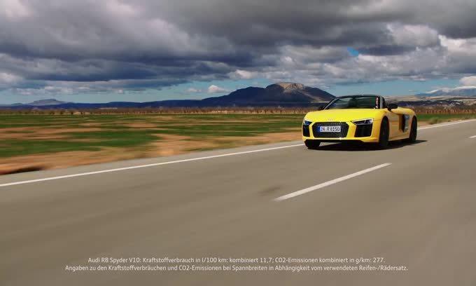 Nuova Audi R8 V10 Spyder, il primo video