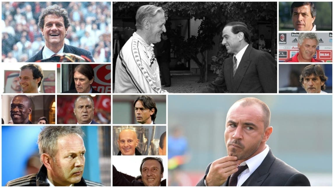 Milan, da Liedholm a Brocchi: tutti gli allenatori dell'era Berlusconi