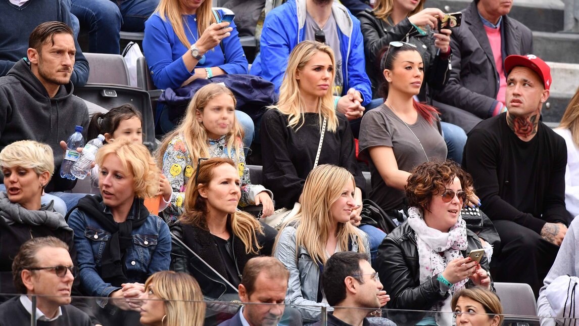 Internazionali, Totti e Nainggolan al Foro Italico con le famiglie