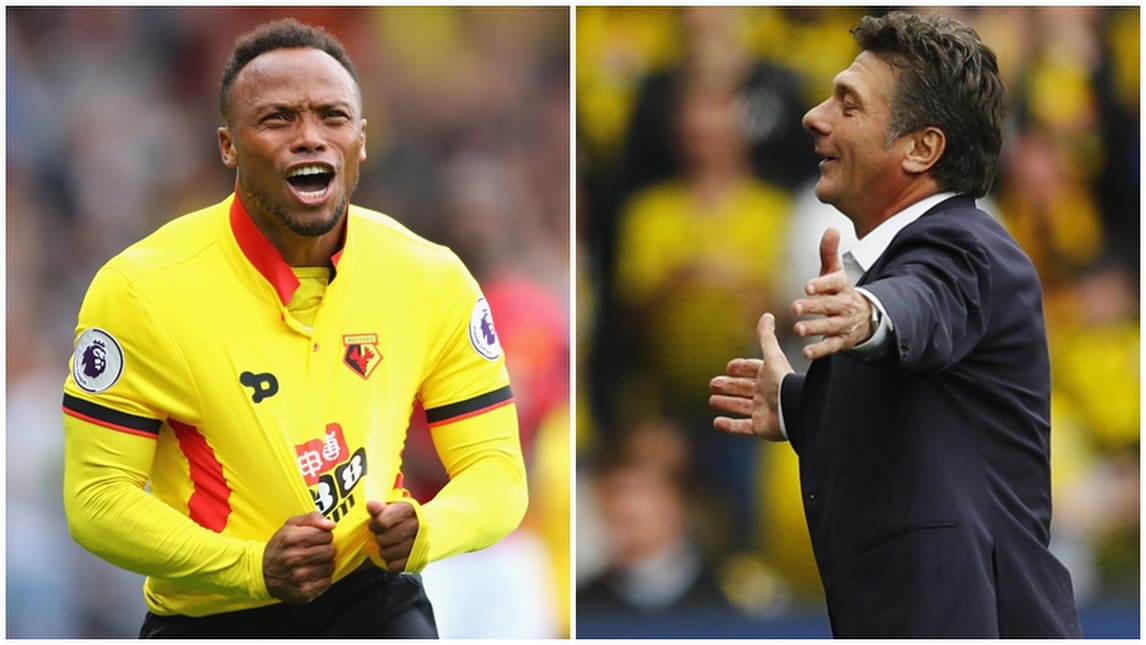 Watford-Manchester United: Zuniga segna e Mazzarri esulta così...