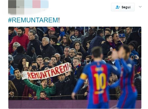 Barcellona-R. Sociedad: al Camp Nou striscione per la Juventus