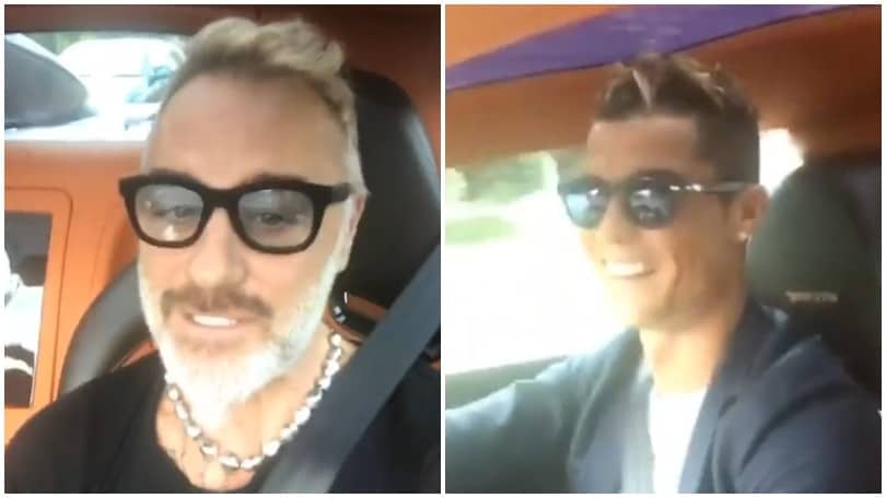 Gianluca Vacchi e Cristiano Ronaldo in giro per Madrid sulla Bugatti Veyron