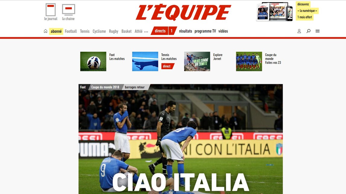 Mondiali Russia 2018: la reazione dei media stranieri all'eliminazione dell'Italia