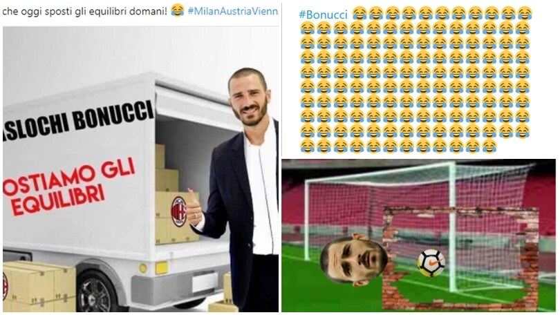 Il liscio di Bonucci scatena i social: il difensore ancora una volta nel mirino del web