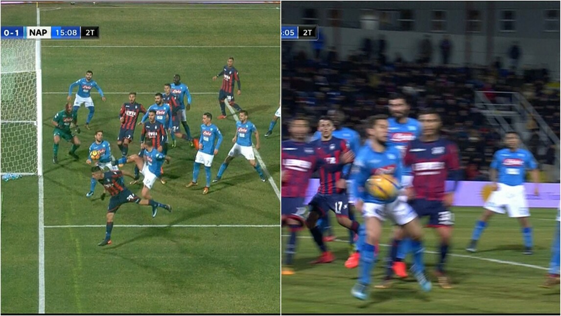 Crotone-Napoli, Mertens con il braccio in area? Ecco la fotosequenza