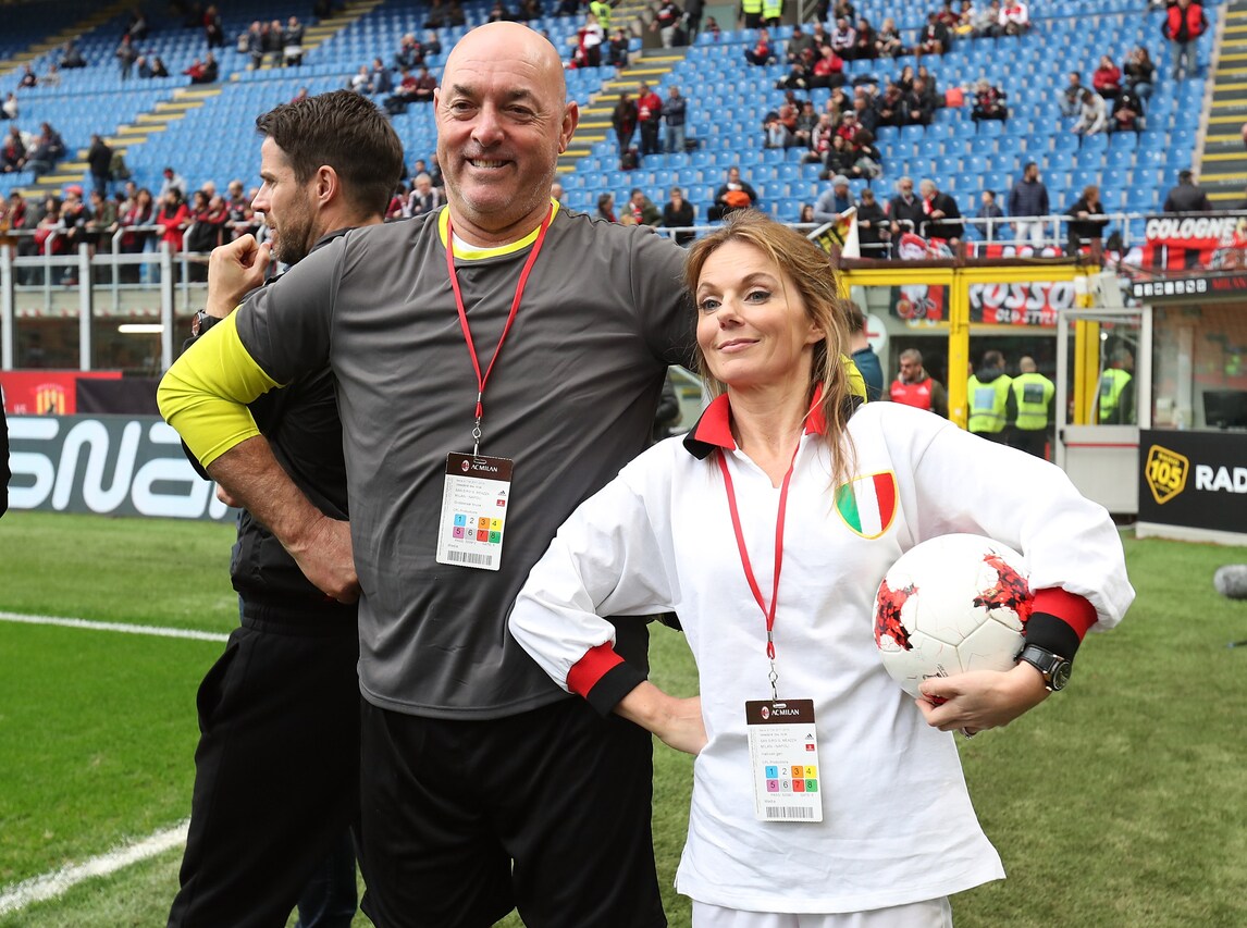 La spice girl Geri Horner e l'ex Liverpool Grobbelaar a San Siro