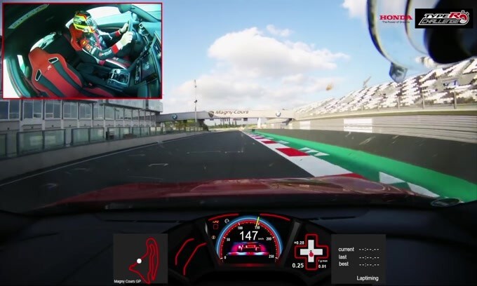 Honda Civic Type R, on board nel giro record