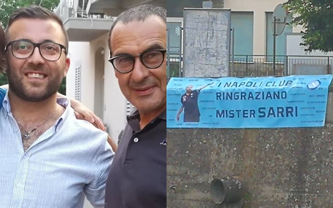 I tifosi del Napoli sotto casa di Sarri