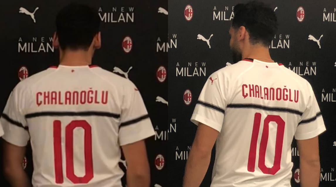 Milan, la gaffe sulla maglia: sbagliato il nome di Çalhanoglu