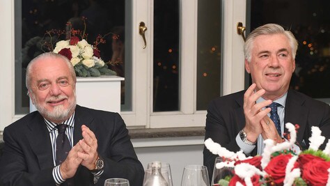 Napoli, ADL ad Ancelotti: 