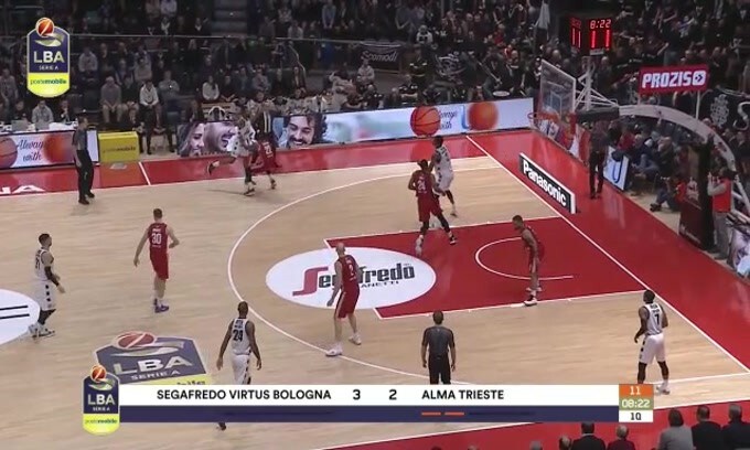 Segafredo Virtus Bologna-Alma Trieste 82-74