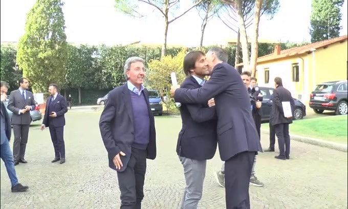 Conte intercettato sotto la sede dell'Inter