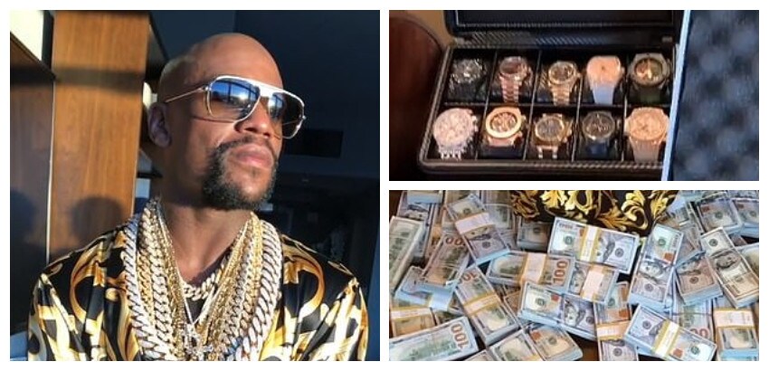 Mayweather, soldi, oro e gioielli. Lo sfarzo di "The Money" su Instagram