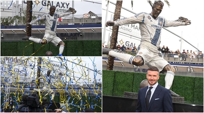 Beckham ha la sua statua: i LA lo omaggiano così