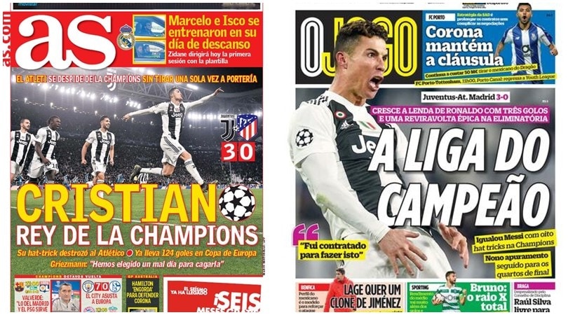 Juve, la stampa di tutto il mondo celebra Cristiano Ronaldo