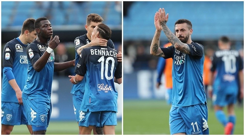 L'Empoli risponde a Spal e Bologna e spedisce il Frosinone a -8