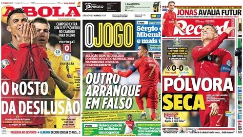 Portgallo, non basta Cristiano Ronaldo: la delusione sui giornali