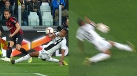 Alex Sandro tocca con il braccio in area: rigore negato al Milan