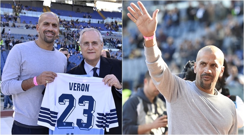 Juan Sebastian Veron, che festa all'Olimpico!