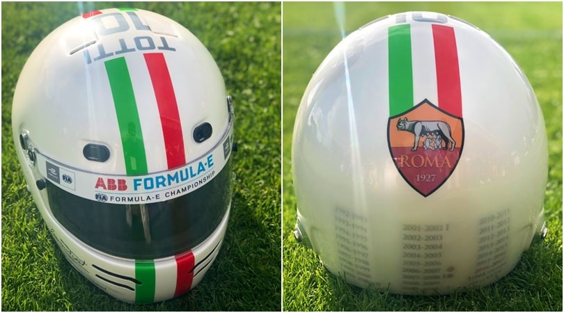 Roma, ecco il casco personalizzato per Totti