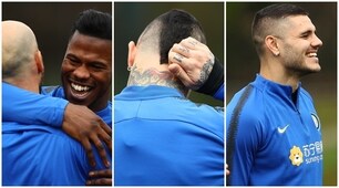 Inter, abbracci e sorrisi per la Champions