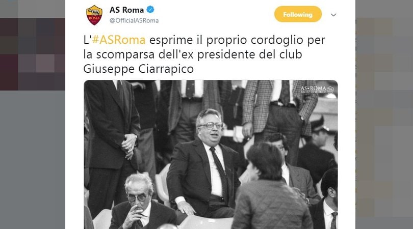 Roma, è morto Giuseppe Ciarrapico: presidente del club per due anni