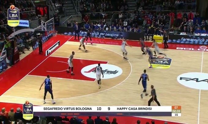Segafredo Virtus Bologna-Happy Casa Brindisi 61-77