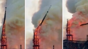 Parigi sotto choc: incendio a Notre Dame, crolla la guglia