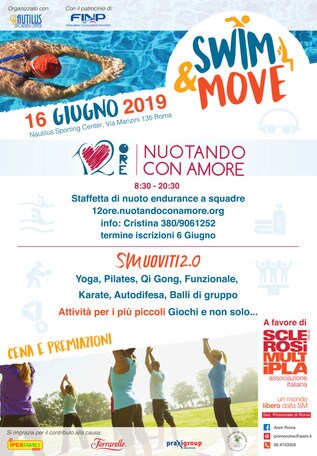 #Swim&Move - il 16 giugno, 12 ore Nuotando con Amore