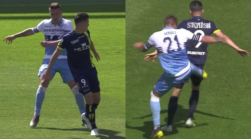 Follia Milinkovic Savic: calcio a Stepinski e cartellino rosso